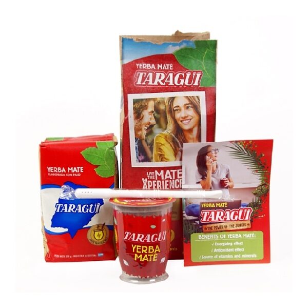Mate tēja YERBA MATE TARAGUI 7 dienu IESĀCĒJU KOMPLEKTS 250g + Calabaza + Bombilja Argentīna