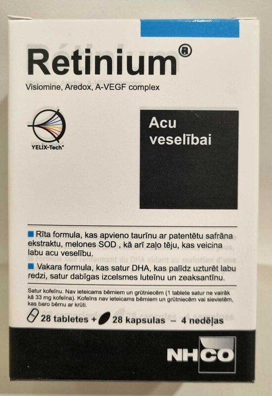 Retinium acu veselībai 28 tabletes + 28 kapsulas