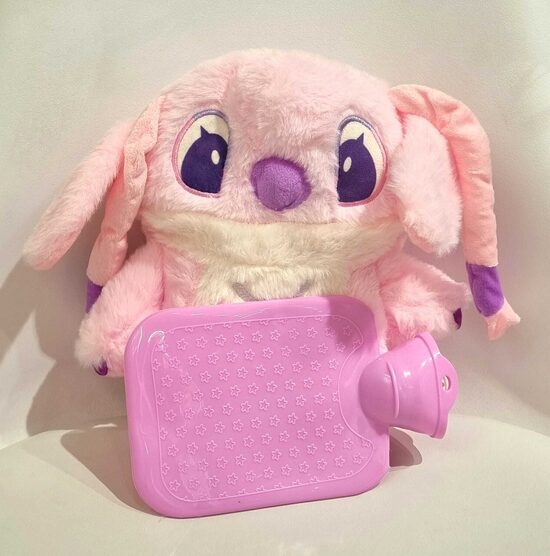 TERMOFORS mīkstā apvalkā, gumijas termofors 500ml STICH ROZĀ