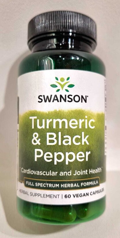 SWANSON Kurkuma un melnie pipari  Turmeric & Black Pepper kapsulas N60