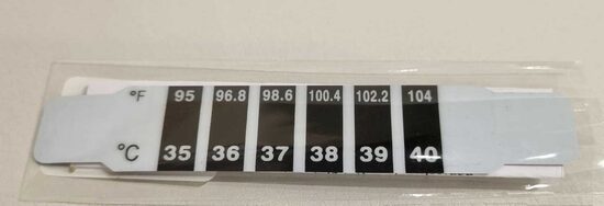 Pieres termometrs strēmele 1 gab. Strips, stripveida, strēmelīte.