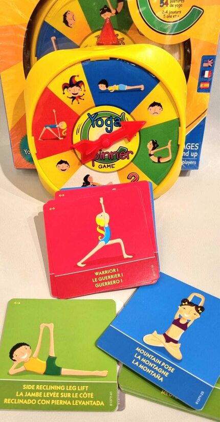 Jogas spēle bērniem ar 54 jogas kartim Yoga Spiner