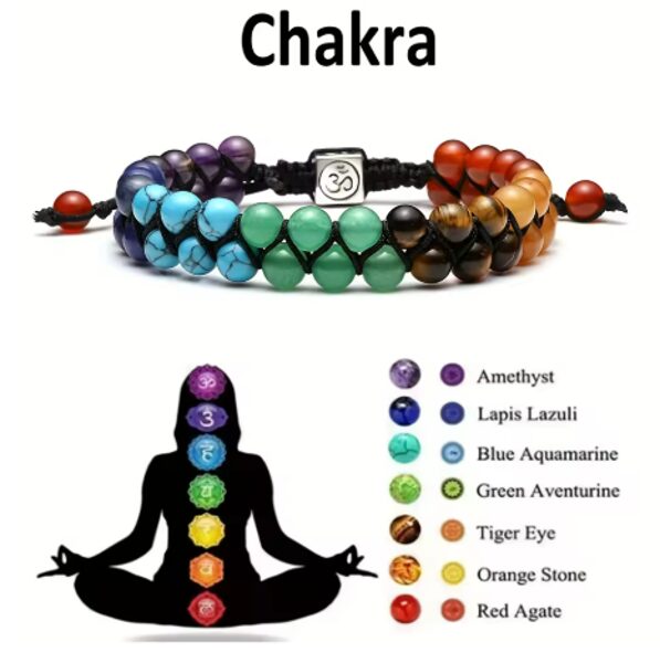 Rokassprādze Septiņas Čakras 6mm