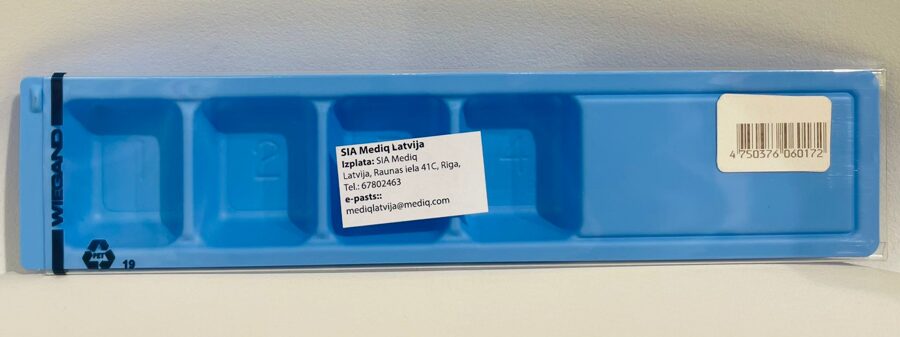 Zāļu kārbiņa- planotājs ar 4 iedalījumiem