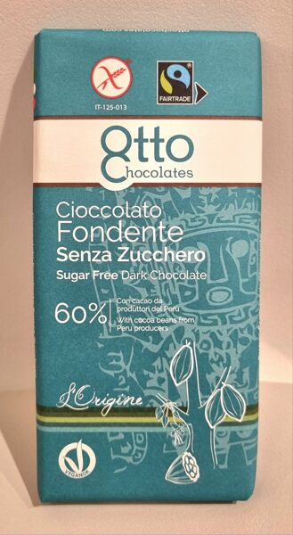Šokolāde tumšā 60% bez cukura un glutēna Otto Chocolates VANINI 100g