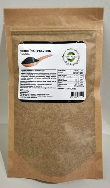 Spirulīnas pulveris BIO 100 g