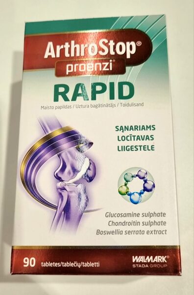 ArthroStop proenzI RAPID tabletes N90 Uztura bagātinātājs locītavu veselībai.