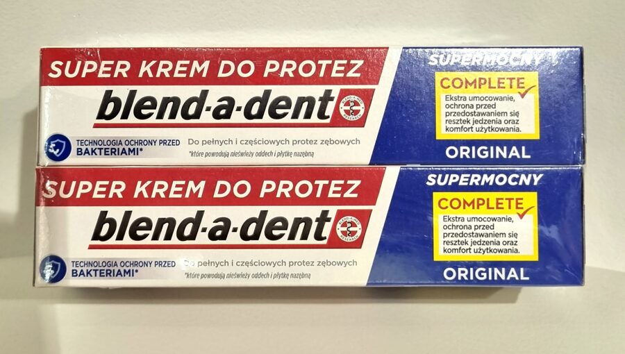 Blend-A-Dent Super Adhesive Original protēžu fiksācijas krēms, 47 g 1+1