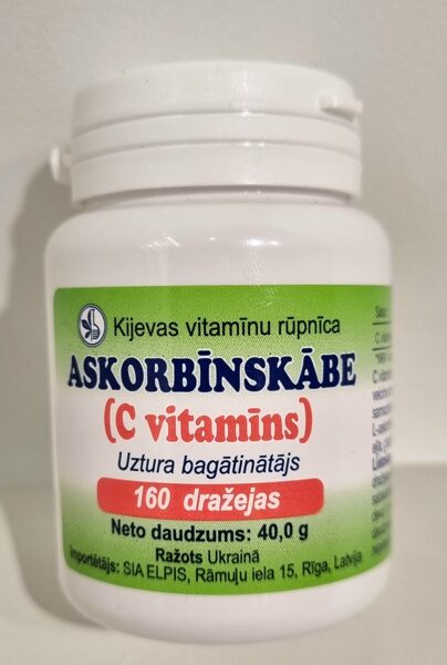 Askorbīnskābe dražejas 40 g N160