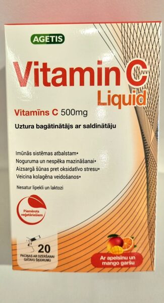 Vitamin C liquid 500mg, 20 paciņas