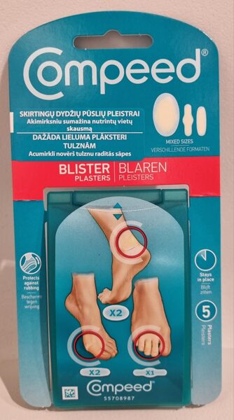 COMPEED dažāda lieluma plāksteri tulznām 5 gb.