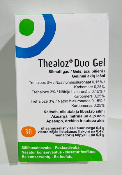 Thealoz Duo Gel acu mitrinošie pilieni, 30 unidozes