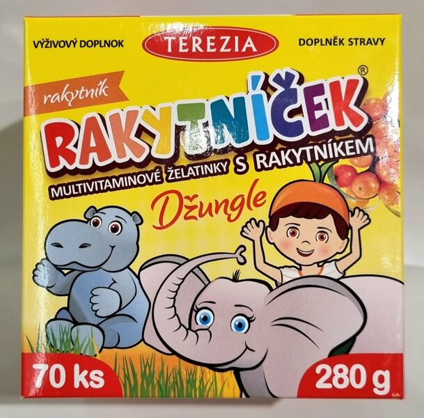 TEREZIA KIDDY VIT®  MULTIVITAMĪNU želejfigūriņas ar smiltsērkšķiem 280G ar dažādām garšām