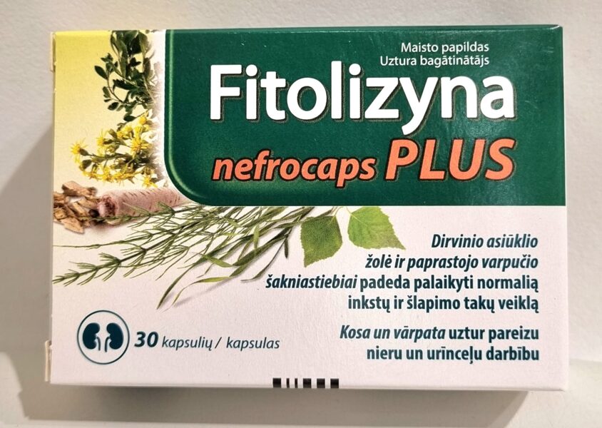 FITOLIZYNA Nefrocaps Plus kapsulas 30 gab. Uztura bagātinātājs