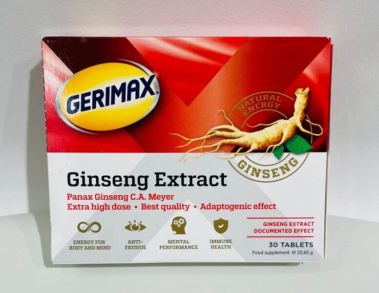 Gerimax Ginseng Extrakt, 30 tabletes