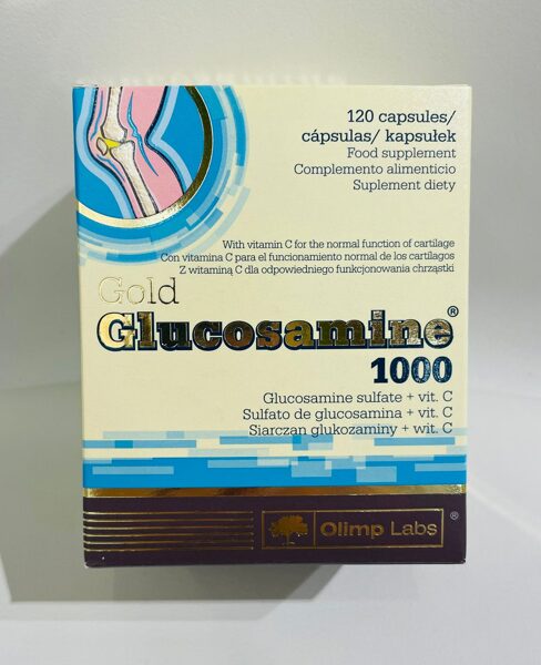 Olimp Labs Gold Glucosamine 1000, Glikozamīna sulfāts + C vitamīns, 120 kapsulas