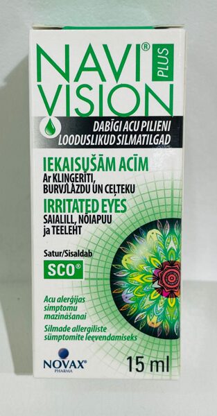 NAVI VISION PLUS IEKAISUŠĀM ACĪM acu pilieni 15 ml