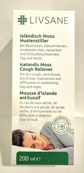 LIVSANE Islandes ķērpja klepus sīrups 200 ml