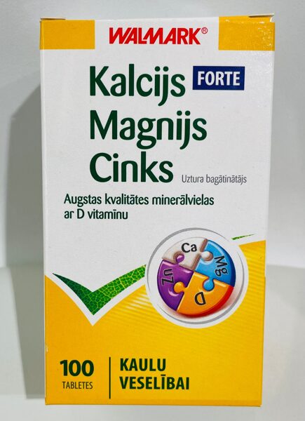 WALMARK KALCIJS-MAGNIJS-CINKS Forte tabletes, 100 gab.