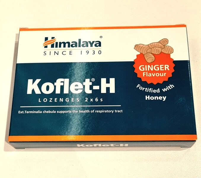 Himalaya Koflet-H ledenes ar ingvera un medus garšu, 12 gb.