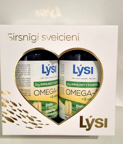 LYSI Omega-3 Immunity Forte kapsulas N100 1+1 komplekts