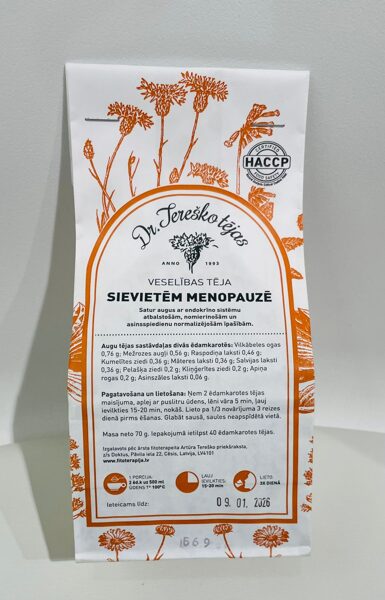 Dr.Tereško sievietēm menopauzē Veselības tēja, 70 g