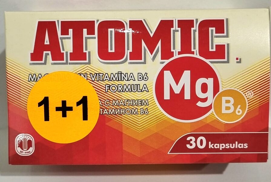 Atomic Mg B6, 30 x 2 kapsulas