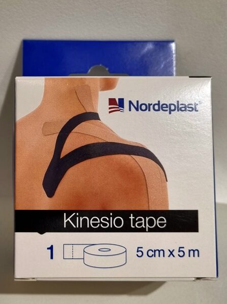 Teips kinezioloģiskais Nordeplast 5 cmx5 m, melns, 1 gb.