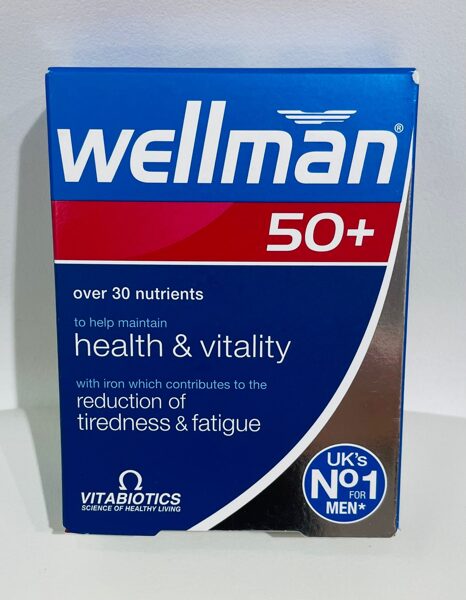 Wellman 50+ uzturviela vīriešiem no 50 gadiem, 30 tabletes Vitabiotics