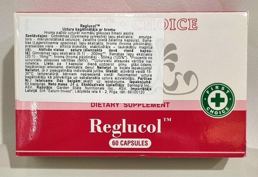 SANTEGRA Reglucol kapsulas N60 Uztura bagātinātājs ar hromu