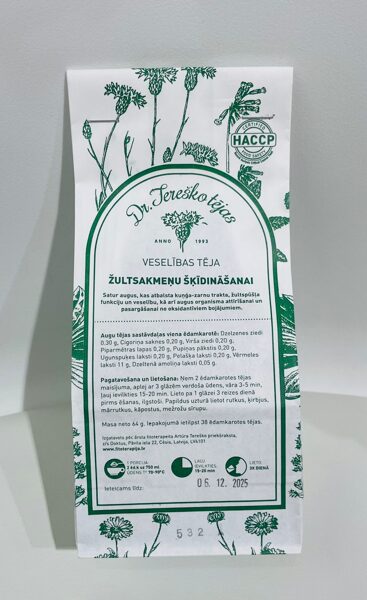 Dr.Tereško žultsakmeņu šķīdināšanai Veselības tēja, 64 g