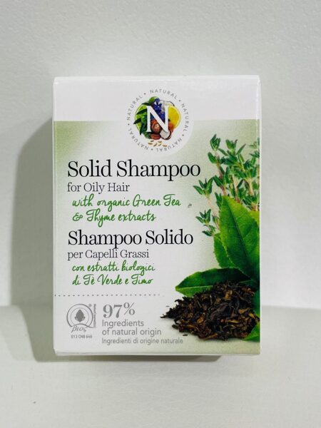 NATURAL cietais šampūns taukainiem matiem 50g