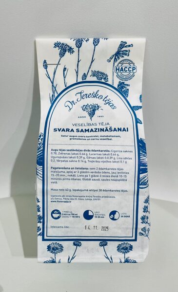 Dr.Tereško tēja Svara samazināšanai, 63 g