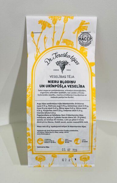 Dr.Tereško Nieru bļodiņu veselības tēja, 65 g