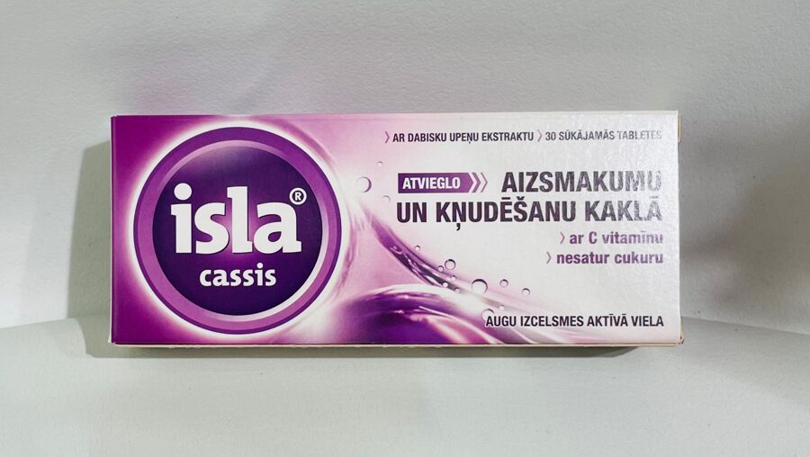 ISLA Cassis, 30 sūkājamās tabletes