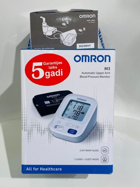 OMRON M3 Comfort + adapteris augšdelma tonometrs